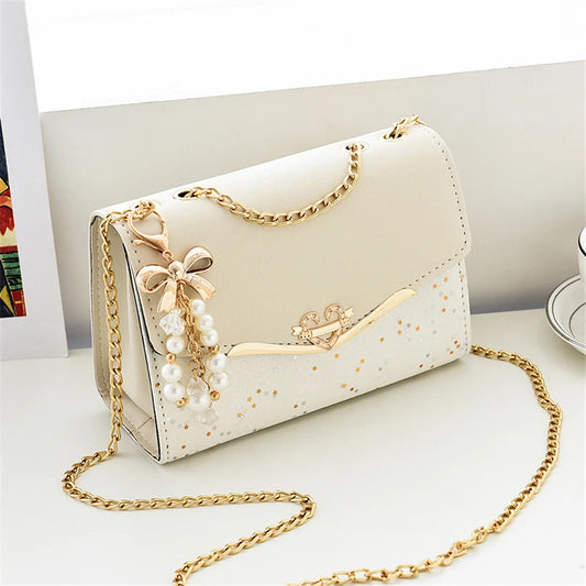 Fashion Messenger Bag Women Trendy Sequin Single Shoulder Bags Mobile Phone Pouch Ladies