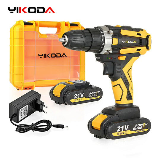 12/16.8/21V Cordless Drill Rechargeable Electric Screwdriver Lithium Battery Household Multi-function